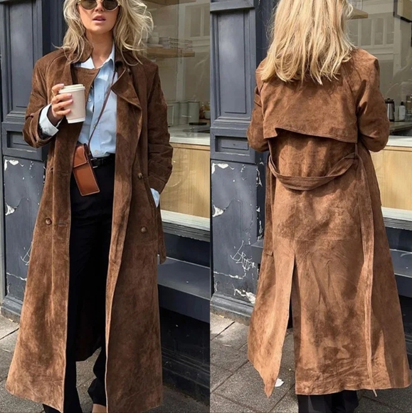Jackets & Blazers - Elegant Long Trench Coats With Belt Women Long Sleeve